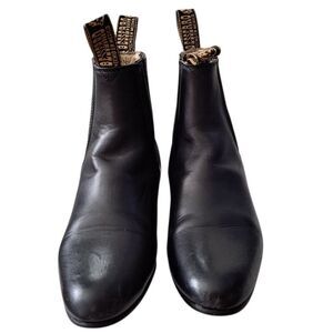 Besserro Men's Black Leather Classic Chelsea Boots Botin Size 25